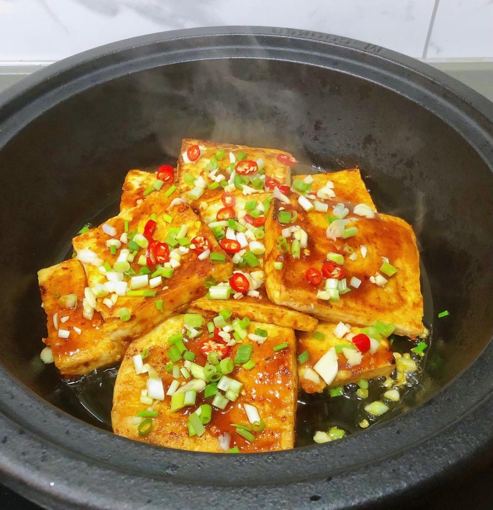 Crispy Pan-Fried Tofu with Savory Glaze