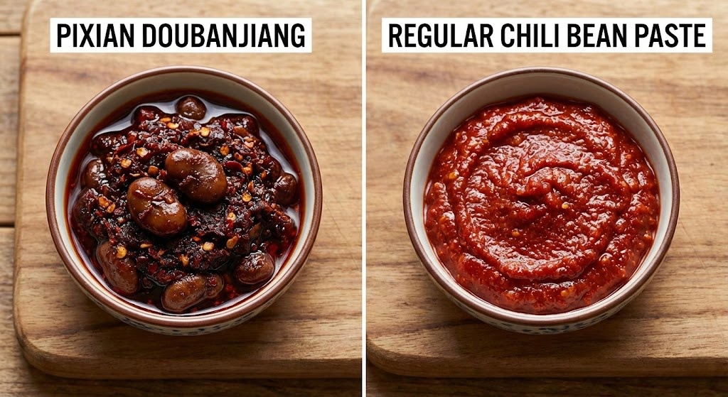 Comparison of Pixian Doubanjiang and Regular Doubanjiang