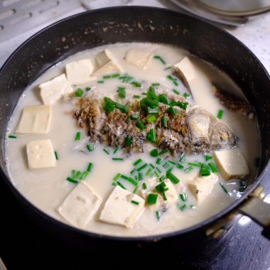 Milky Crucian Carp Tofu Soup