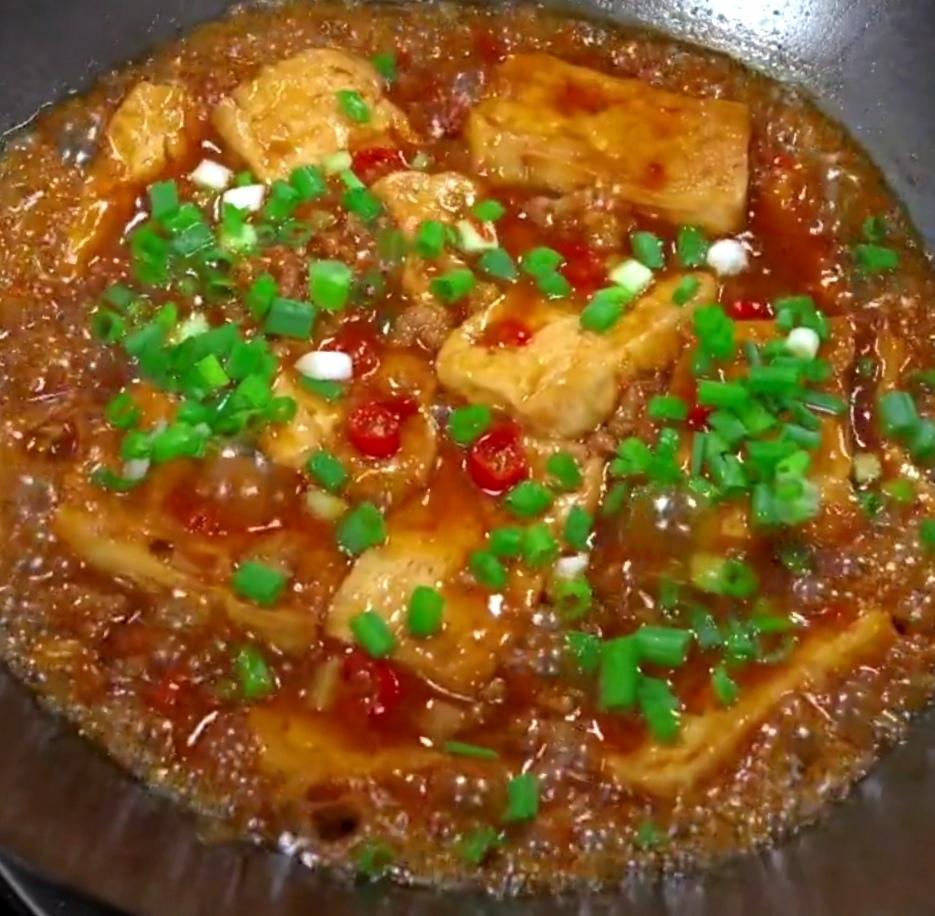 Pan-Fried Tofu with Minced Pork