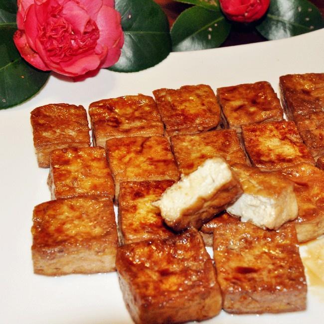 Pan-Fried Tofu with Savory Glaze