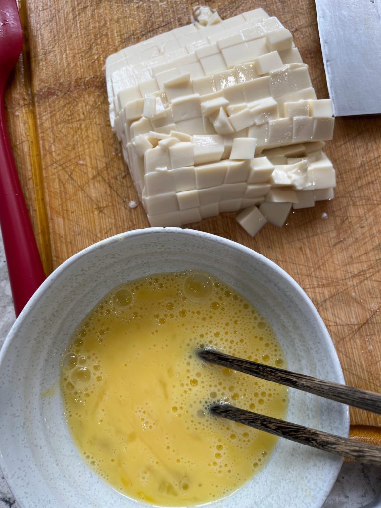 Prep the Tofu & Eggs