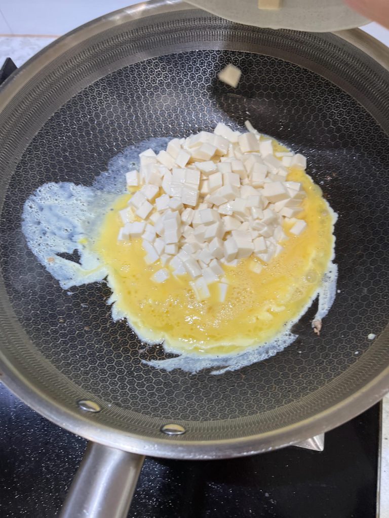 Cook the Egg and Tofu Base