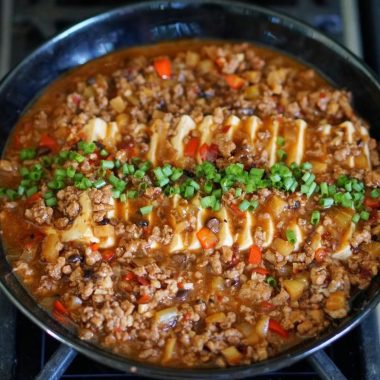 Steamed Mapo Tofu with Eggs