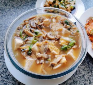 Tofu Mushroom Soup with Egg