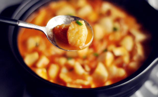 Tomato Fish and Tofu Stew
