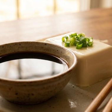 The warm combination of black vinegar and soft tofu
