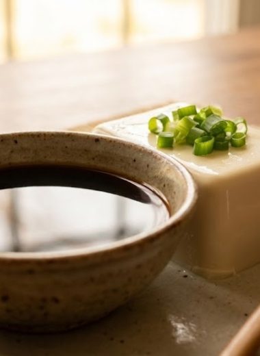 The warm combination of black vinegar and soft tofu