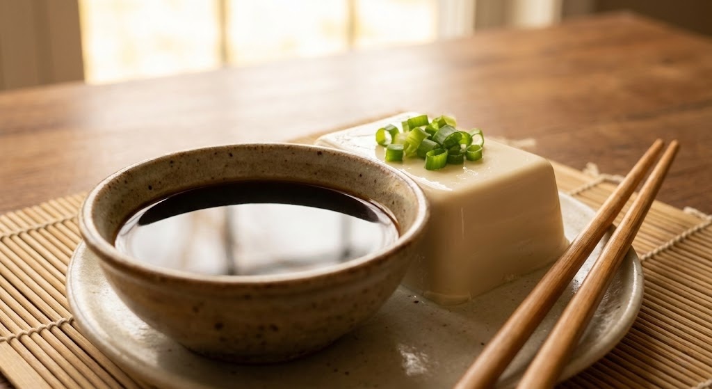 The warm combination of black vinegar and soft tofu