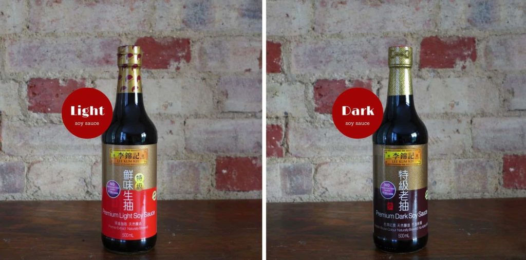 Light Soy Sauce and Dark Soy Sauce