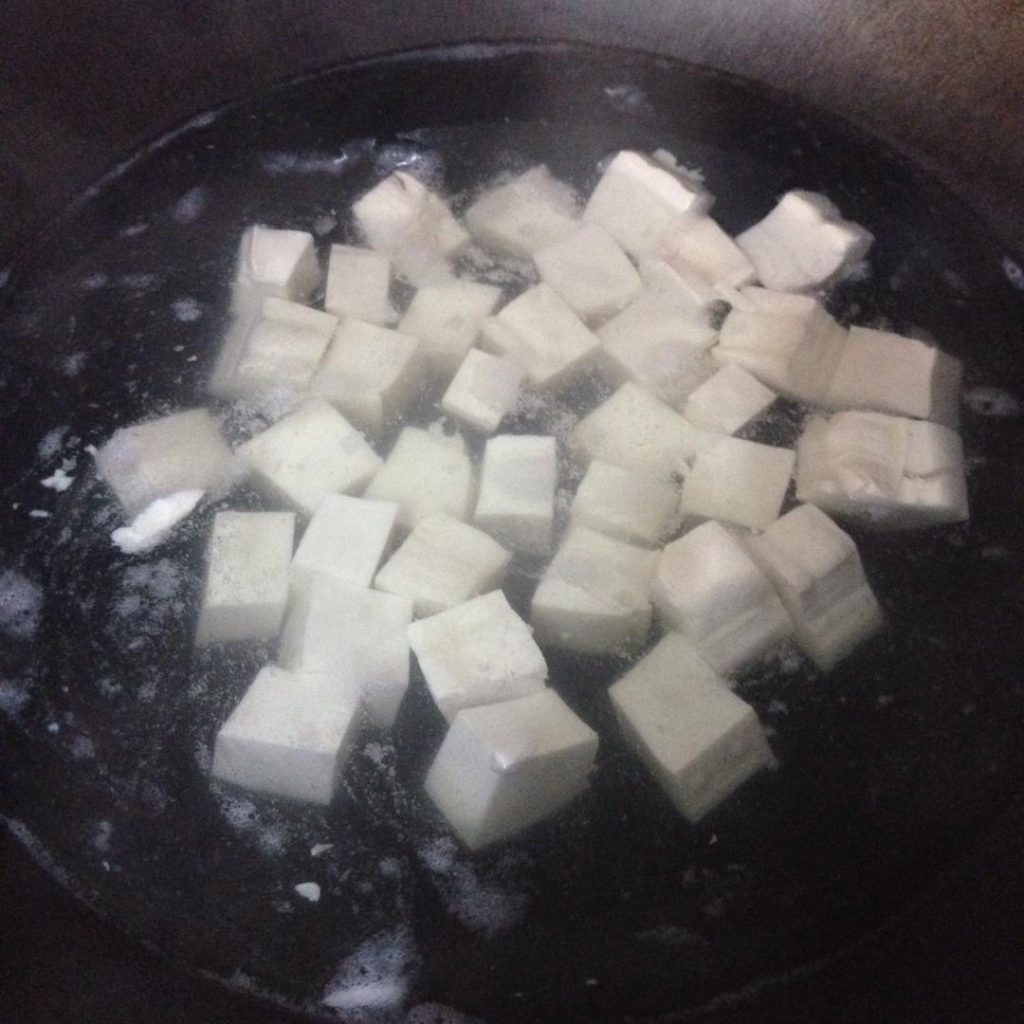 Blanch the Tofu
