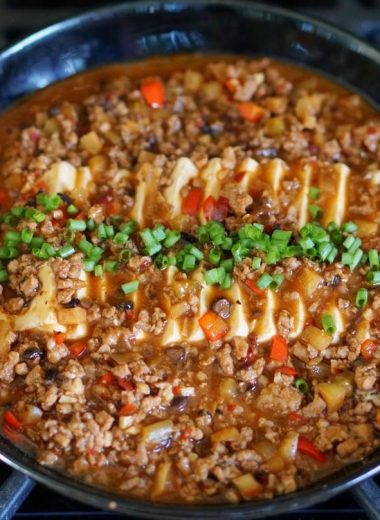 Steamed Mapo Tofu with Eggs