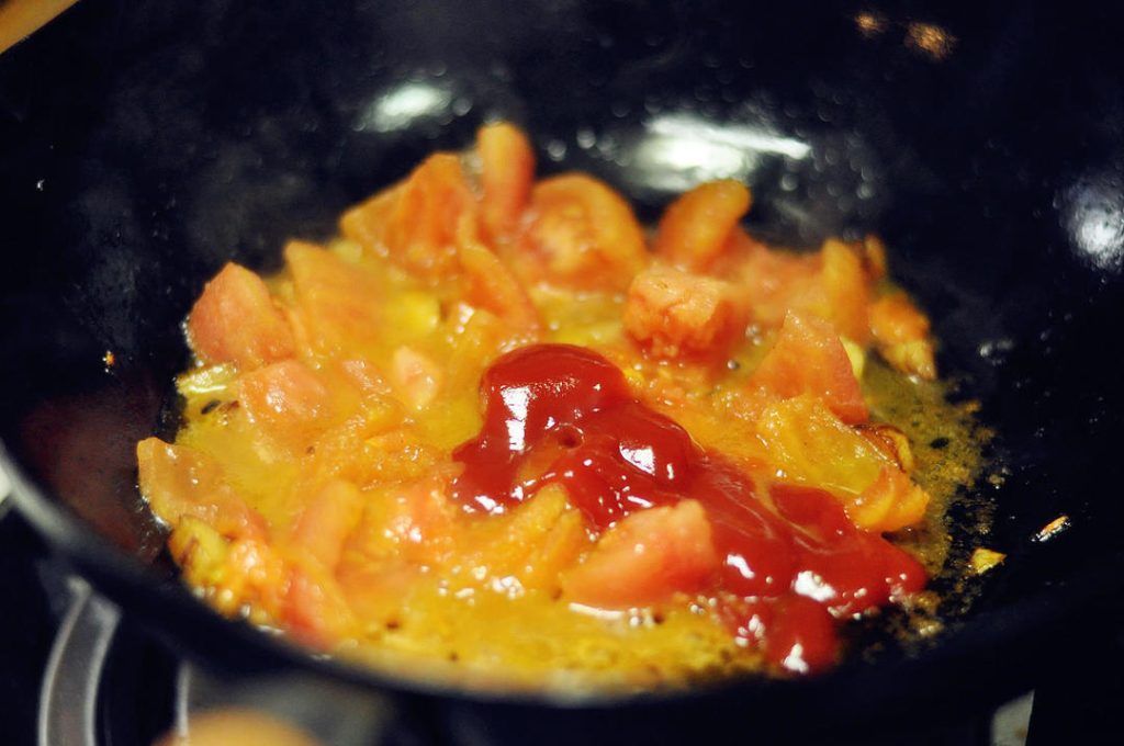 Sauté the Aromatics and Tomatoes