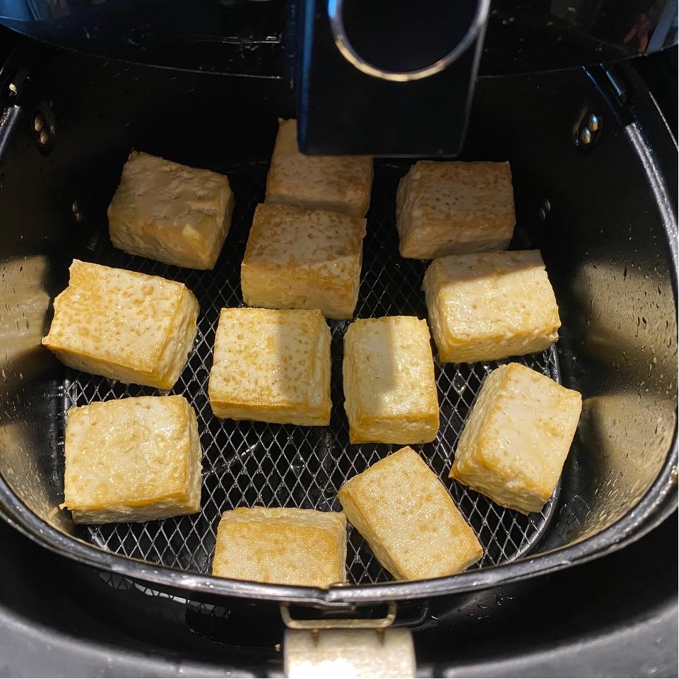 Air fry at 180°C for 30 minutes - flip once a