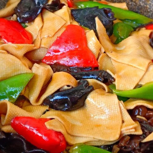 Alkali-Soaked Tofu-Skin Stir (素炒豆腐皮): The 2-Minute Softening