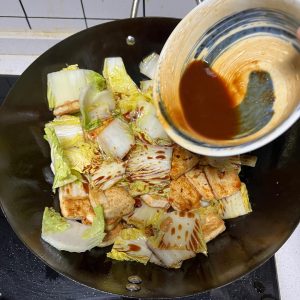 Braise until the sauce is glossy
