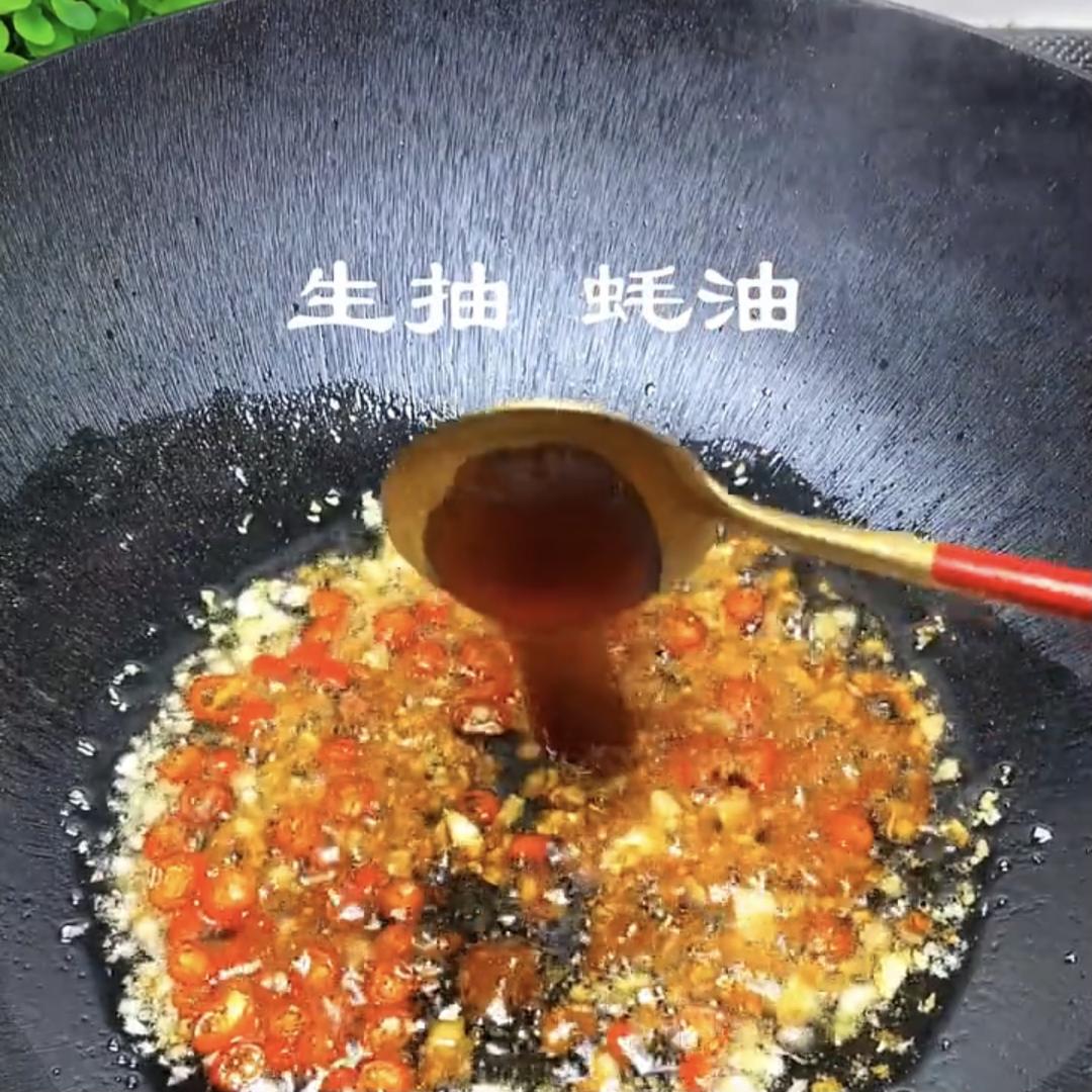 Add the light soy and oyster sauce
