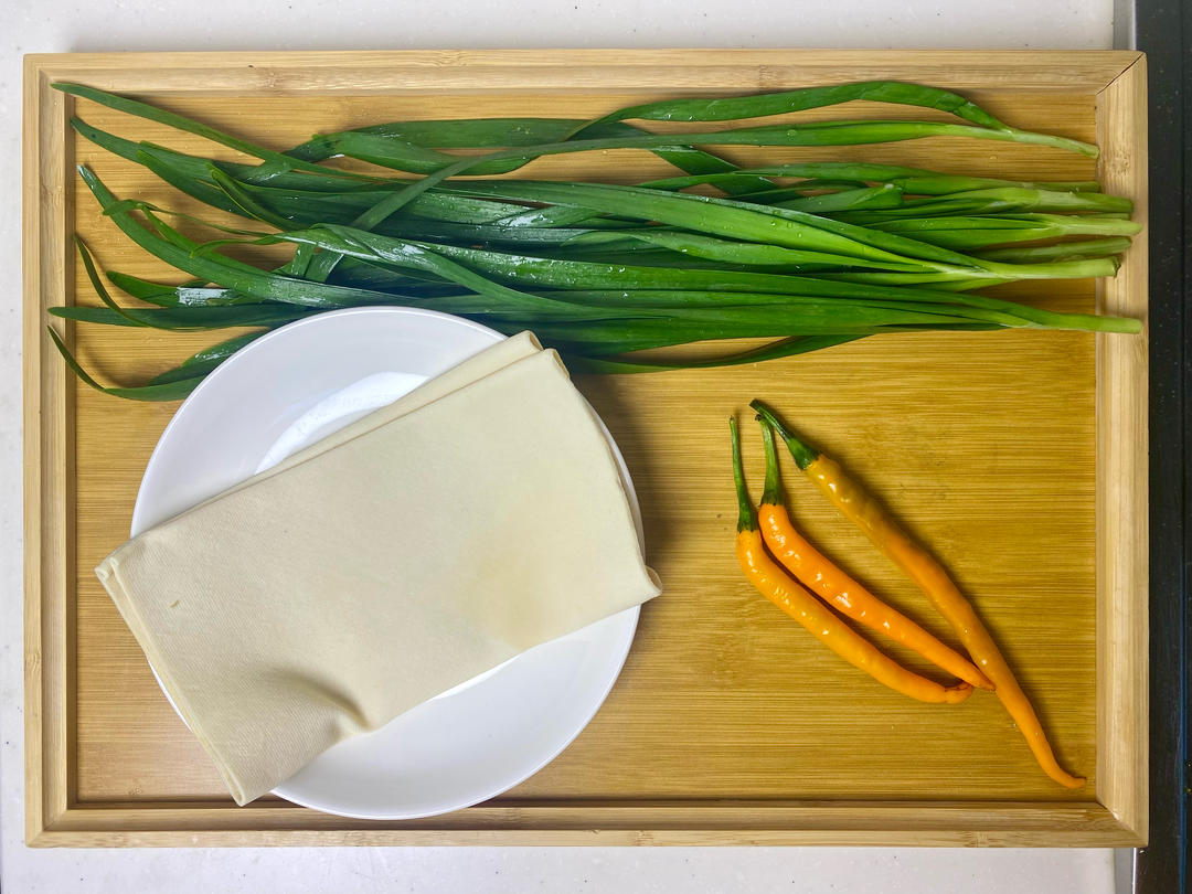 Prep the ingredients: qianzhang - tofu-skin s