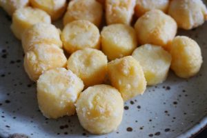 Fry until golden and lift out
