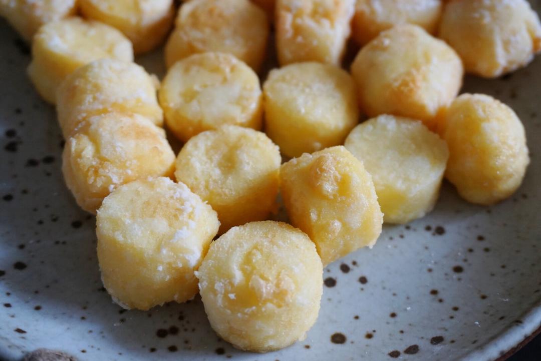Fry until golden and lift out