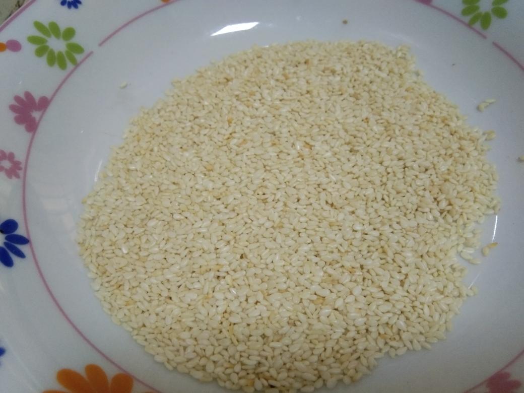 Toast the white sesame in a dry pan, or micro