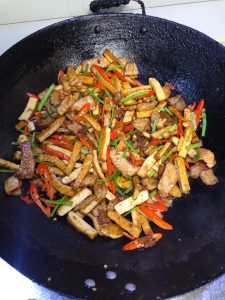 Season with salt, chicken powder, and oyster