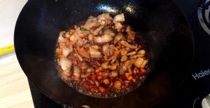 Add the sauce and carrot