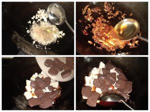 Bloom the aromatics in pork lard