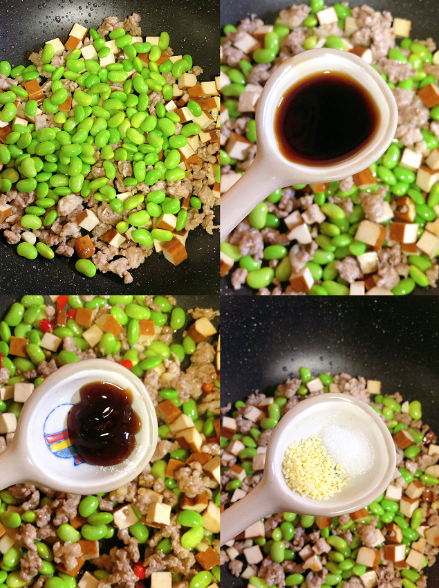 Add a spoon of light soy, a third-spoon of oy