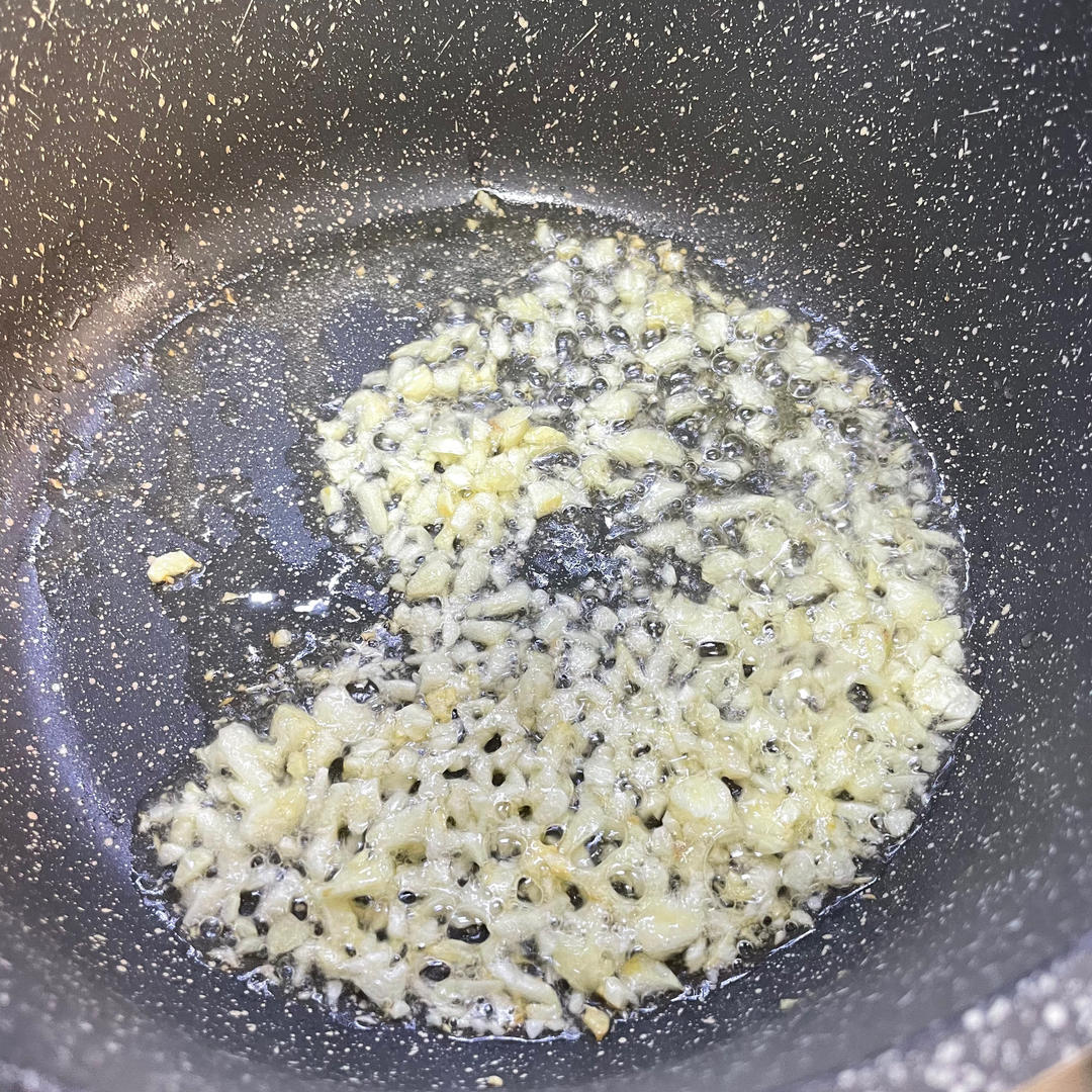 Bloom the garlic in oil