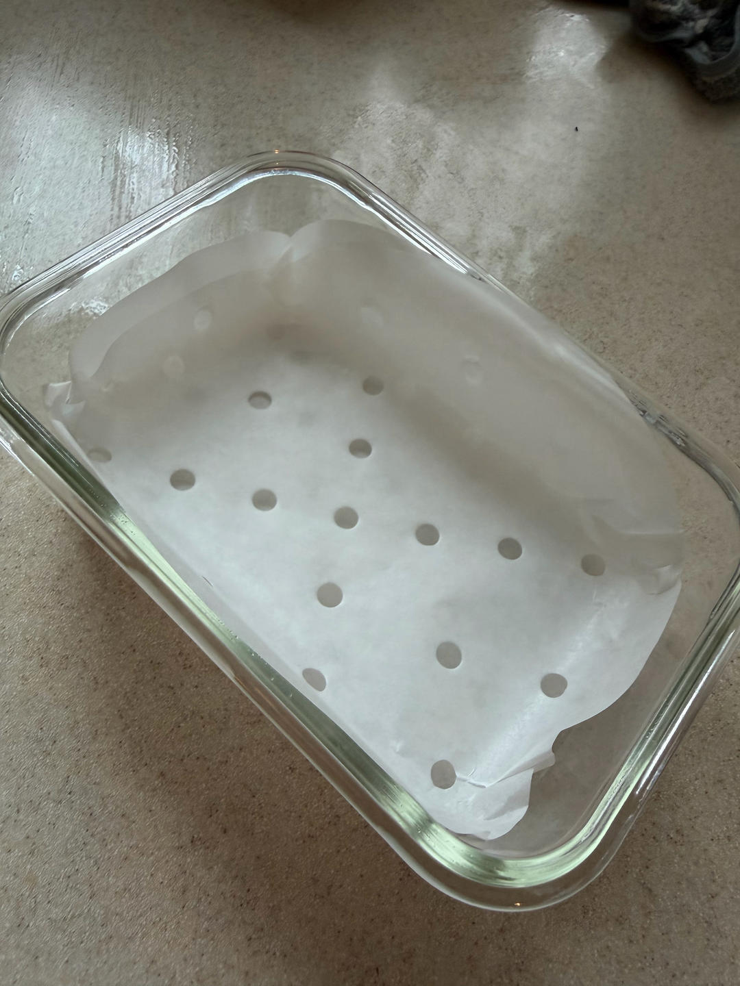 Line the jar with parchment