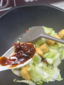 Add half a spoon of doubanjiang
