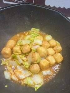 Braise 1 minute, reduce to glossy, scatter ch