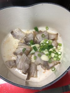 Add the garlic and cook until fragrant