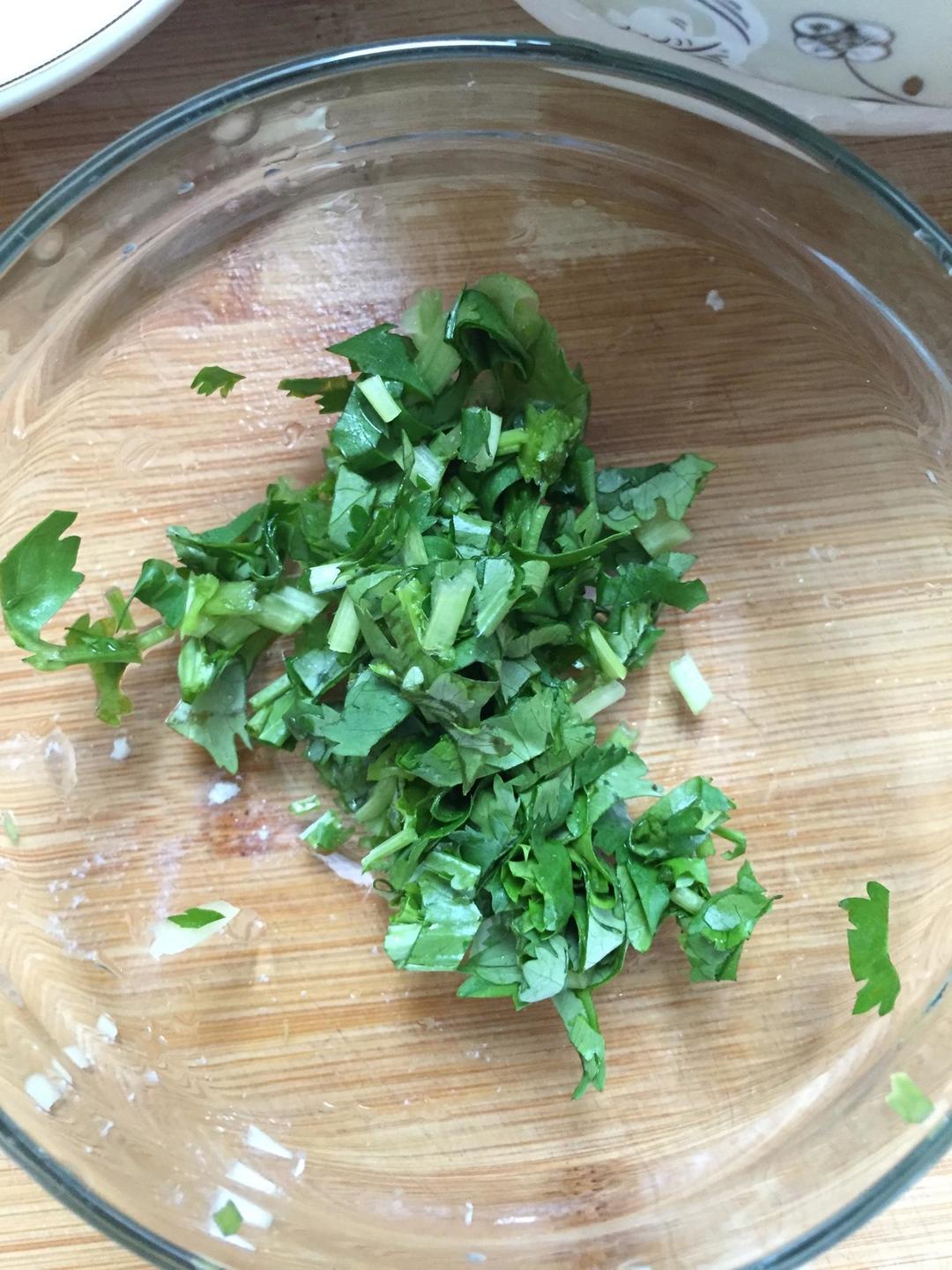Chop the cilantro and set aside
