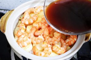 Pour the glaze over everything