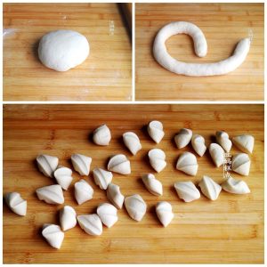 Divide the dough into pieces