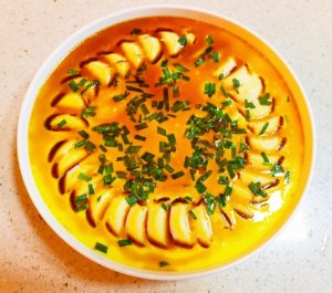 Finish with seafood soy or steamed-fish soy