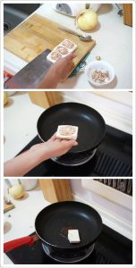 The critical step: how to flip stuffed tofu -