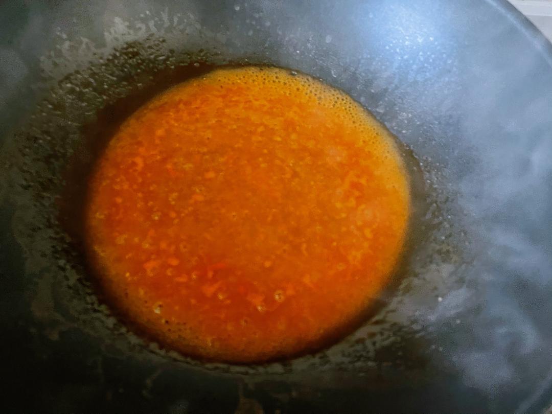 Cook the glaze until clear and bubbling
