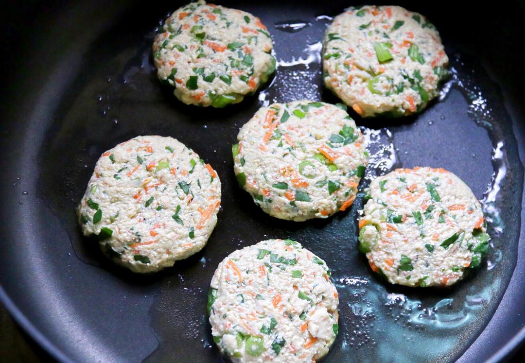 Pan-fry the patties over medium-low in the no