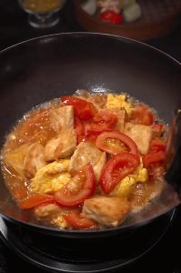 Add a little water and simmer briefly